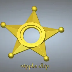 FAKE female NIPPLE Clip Clamps Pendant PIERCING keychain  femJ-102 3d-print and cnc