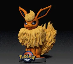 Flareon- EEVEE EVOLUTION-POKÉMON FIGURINE - 3D PRINT MODEL