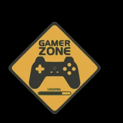 Gamer zone 2D sign playstation wall hanging
