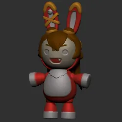 Genshin Impact - Amber Baron Bunny + Pendant