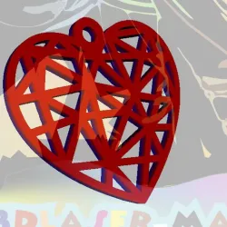 GEOMETRIC HEART KEYCHAIN