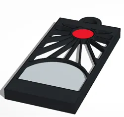 Hanafuda earrings keychain (Kimetsu no Yaiba)