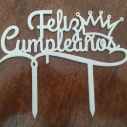 Happy birthday cake topper crown