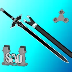 Kirito's AOL Long Sword | Sword Art Online | Matching Scabbard, Display Plinth Included | By Collins Creations 3D