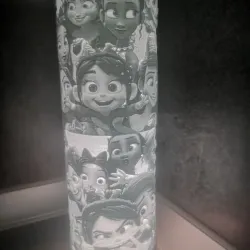 lamp / night light in lithophany on the theme of princesses