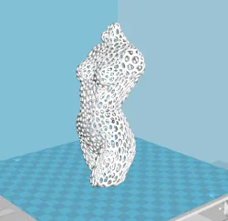 Low poly woman bust