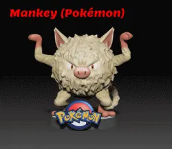 Mankey - POKÉMON FIGURINE - 3D PRINT MODEL