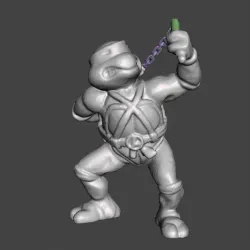 MICHELANGELO TMNT 80S NINJA TURTLES VINTAGE .OBJ .STL