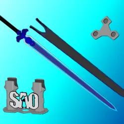 Night Sky SAO Sword | Sword Art Online | Matching Scabbard, Display Plinth Included | By Collins Creations 3D