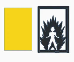 Picture Silhouette - Goku transformation