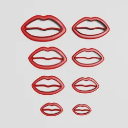 polymer clay cutters- lips