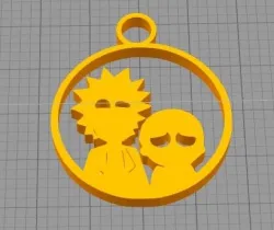 rick and morty keychain