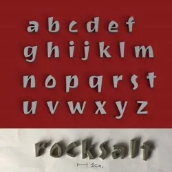 ROCKSALT lowercase 3D letters STL file