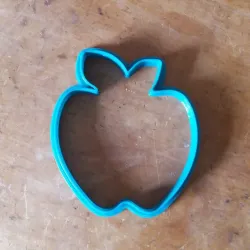 set 2 cookie cutters, apple and bitten apple