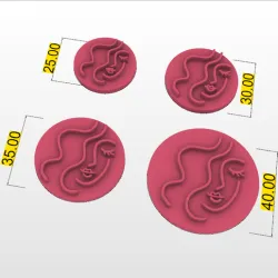 STAMP FOR POLYMER CLAY PRINTED IN 3D-face-LORREN3D