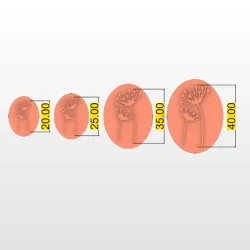 Stamp for polymer clay printed in 3D/LORREN3D