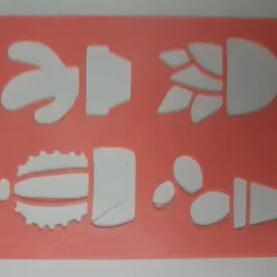 Stencil Cactus ruler ruler plants