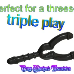 triple penis sex-toy for lesbian female girl cuckold swingers mff fff anal vaginal double plug butt stretcher massager ass v313triple 3d print flex or silicone