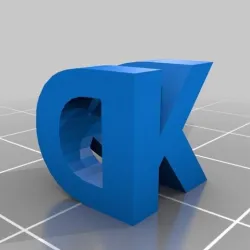 Two Letter Sculpture KD