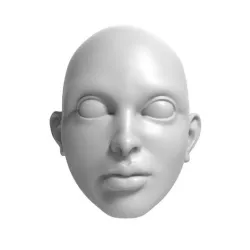 Woman with thicker lips (for doll, marionette, puppet, figure)