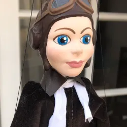 Young Pilot head (for doll, marionette, puppet)