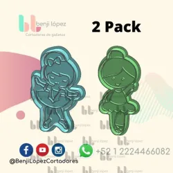 2 Pack Ballet Dancer cookie cutter/ Vallet Dancer cookie cutter