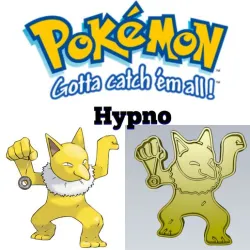 AMAZING POKEMON hypno COOKIE CUTTER STAMP CAKE DECORATING