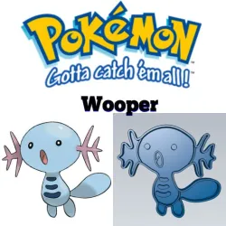 AMAZING POKEMON wooper COOKIE CUTTER STAMP CAKE DECORATING