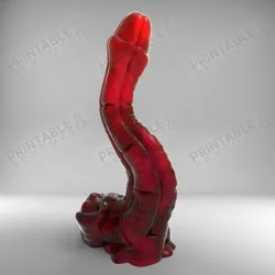 Anal/Vaginal Dildo - The Red Shikimo Tentacle