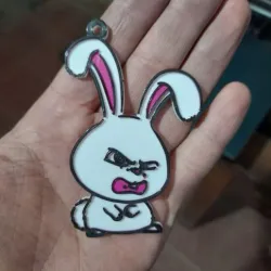Angry Rabbit Key Ring PETS