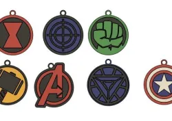 Avengers Keyrings x7