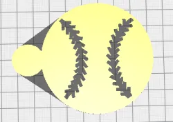 Baseball Stencil for airbrush
