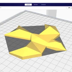 Bird, wall decoration, low poly