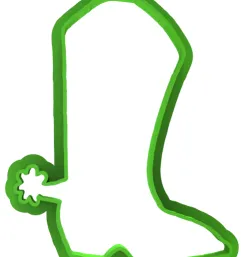 boot silhouette man boot horse 6cm cookie cutter