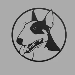 Bull-Terrier wall decoration