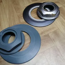 Cap on cast wheel bbs