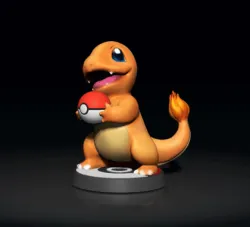 CHARMANDER(pokeball version) - FAN ART - POKÉMON FIGURINE - 3D PRINT MODELHERACROSS