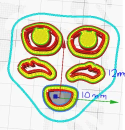 Chibi Doll Face Set Eyes Mouth Polymer Clay Cutters