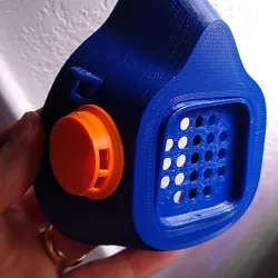 COVID-19 Mask v2 with side outlet for exhaust
