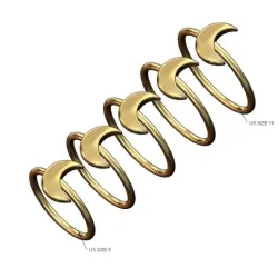 Crescent moon band US sizes 5to9 3D print model