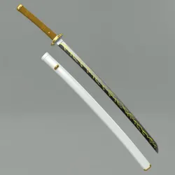 Demon Slayer Zenitsu Agatsuma Sword Katana. Anime, manga, props, cosplay