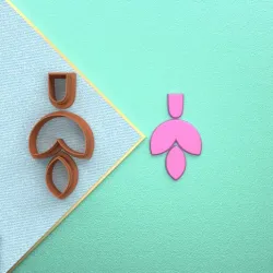 Digital File Polymer clay cutter 5 size/ Plant leaves/Digital .STL File * File For Use In A 3D Printer