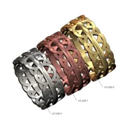Double row Celtic arch pattern band 3D print model