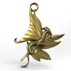 dragon leaf pendant