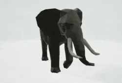 Elephant Low Poly - Elephant Low Poly
