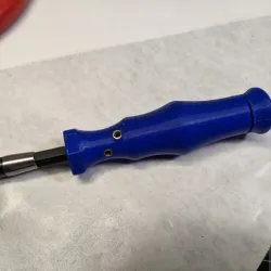 Ergonomic Screwdriver Handle with Spinning cap