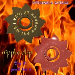 FAKE NIPPLE PIERCING Female male Non-Piercing Body  "Flame" Jewellery Bondage Weight Female Chastity Device Nipple Restraints Clamp femJ-90B  3d print cnc