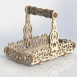 Flowers Basket Box cnc - laser cut