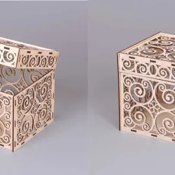 Flowers Basket Box cnc - laser cut
