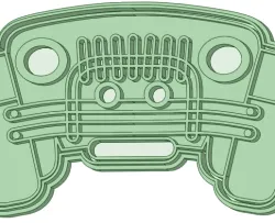 Front of Jeep Mickey Safari cookie cutter